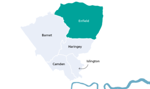 Map of Enfield