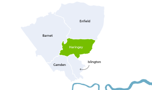 Map of Haringey
