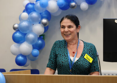 Dr Victoria Jones giving a speech at the Hospital at Home launch event