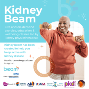 Kidney Beam exercise, education and wellbeing classes