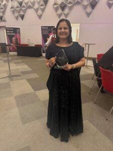 Shahana Ramsden, Director of System Workforce at North Central London Integrated Care Board wins the prestigious National Award for Mentoring and Coaching Champion at the Asian Professionals National Alliance (APNA) awards 2024