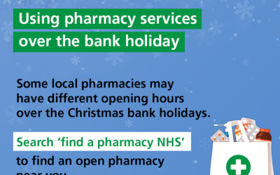 Pharmacy opening hours for Christmas and New Year Holidays 2024/2025